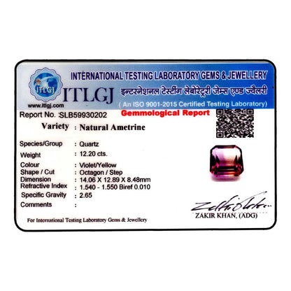 Ametrine (Bi Colour) 12.2 Carat