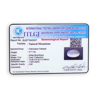 Srilankan Blue Moonstone 4.71 Carat
