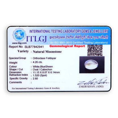 Srilankan Blue Moonstone 4.26 Carat