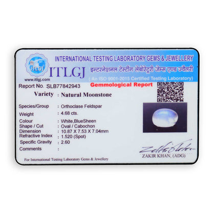 Srilankan Blue Moonstone 4.68 Carat