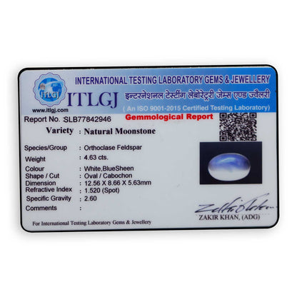 Srilankan Blue Moonstone 4.63 Carat