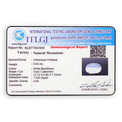 Srilankan Blue Moonstone 5.03 Carat