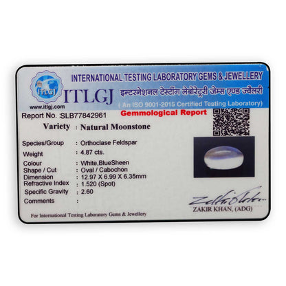 Srilankan Blue Moonstone 4.87 Carat