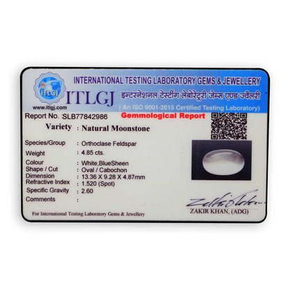 Srilankan Blue Moonstone 4.85 Carat