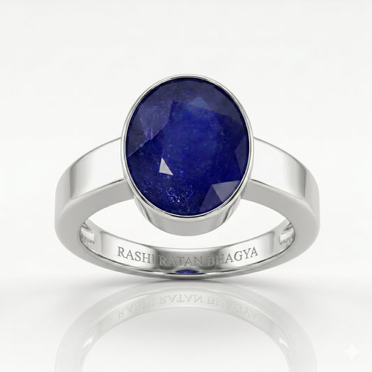 Blue Sapphire Thailand Silver Dual-Claw Ring (R4)