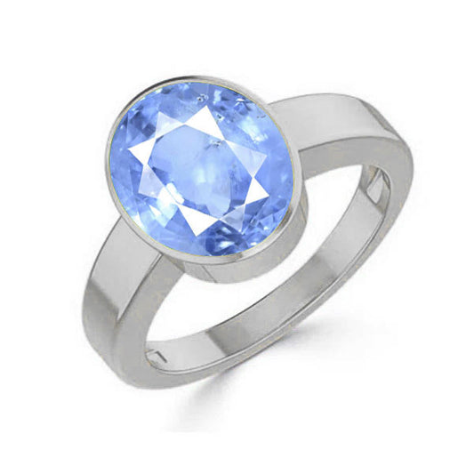 Blue Sapphire (Special Quality) Silver Ring (R1)