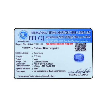 Blue Sapphire (Neelam) - 2.17 Carat