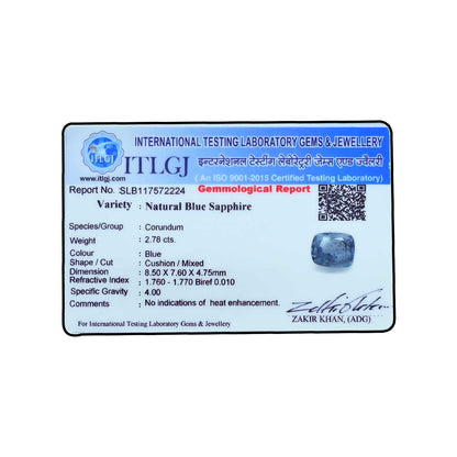 Blue Sapphire (Neelam) - 2.78 Carat