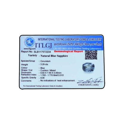 Blue Sapphire (Neelam) - 3.29 Carat