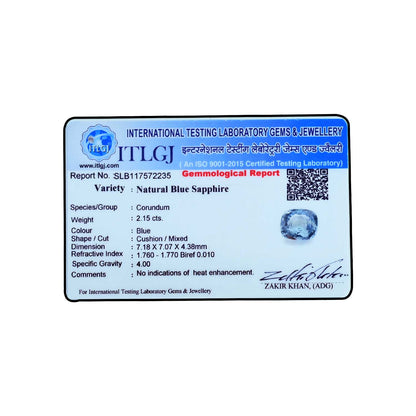 Blue Sapphire (Neelam) - 2.15 Carat