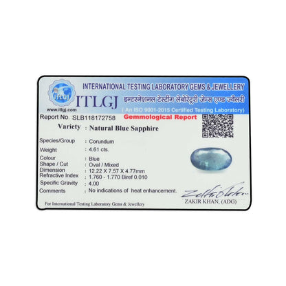 Blue Sapphire (Neelam) - 4.61 Carat