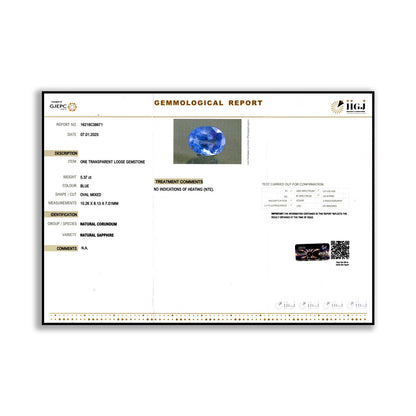 Ceylon Blue Sapphire 5.37 Carat