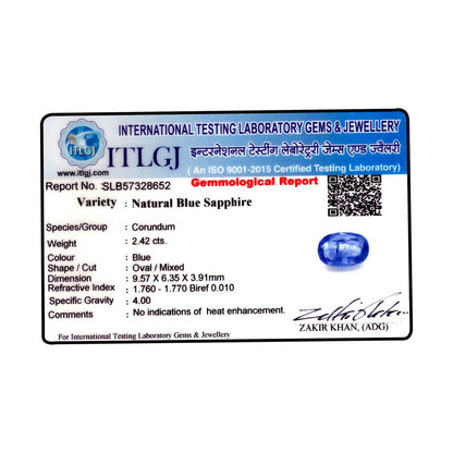 Blue Sapphire (Neelam) - 2.42 Carat