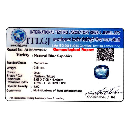 Blue Sapphire (Neelam) - 2.51 Carat