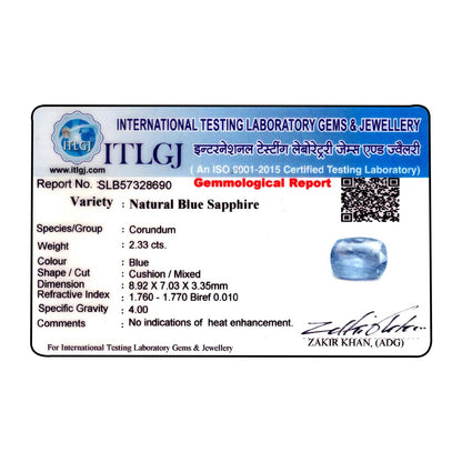Blue Sapphire (Neelam) - 2.33 Carat