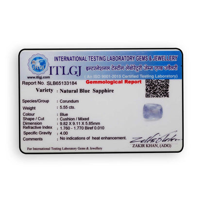 Blue Sapphire (Neelam) - 5.55 Carat
