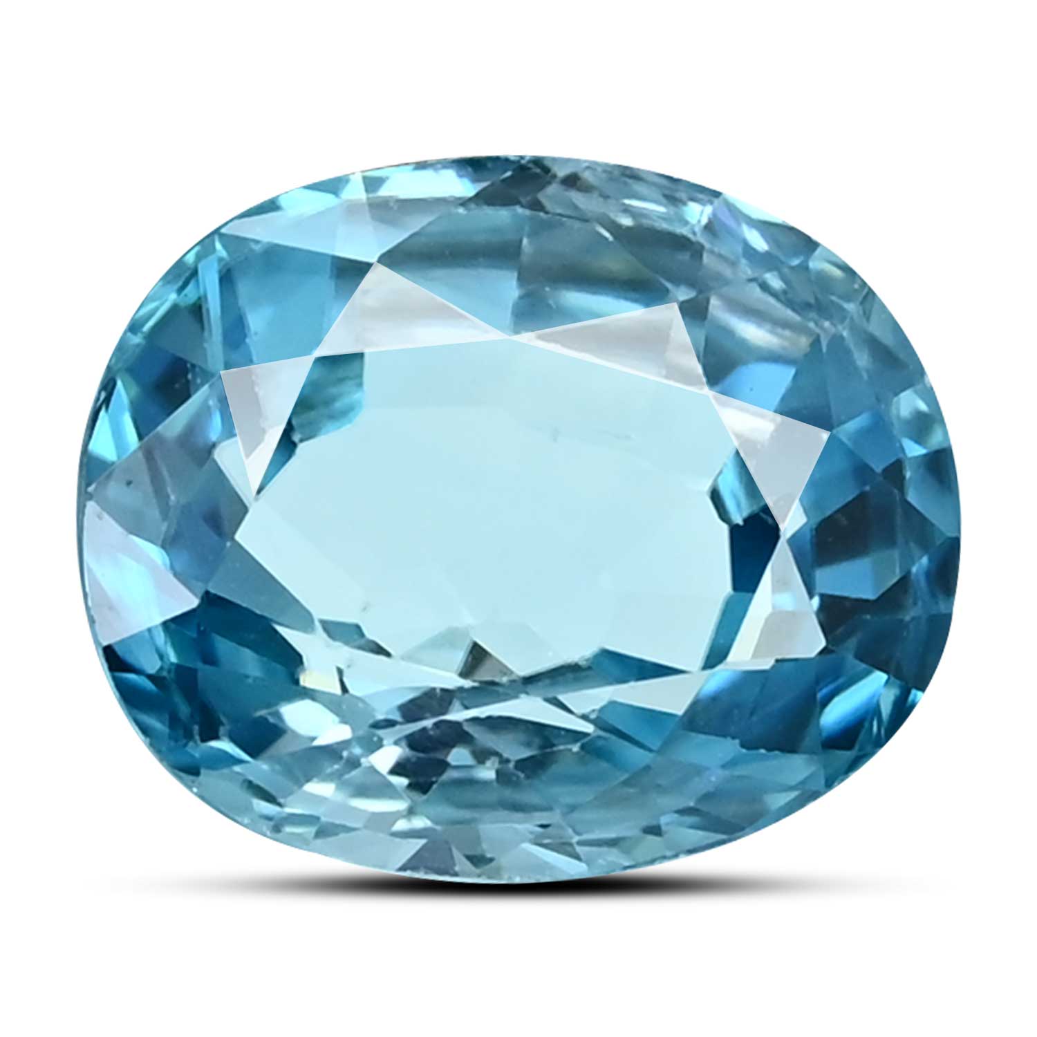 Certified Blue Zircon 6.13 Carat from Cambodia