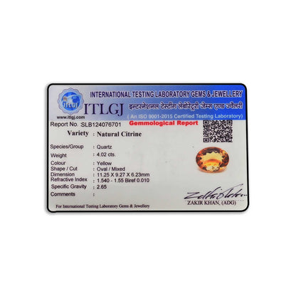 Citrine (Sunhela) Cts 4.02
