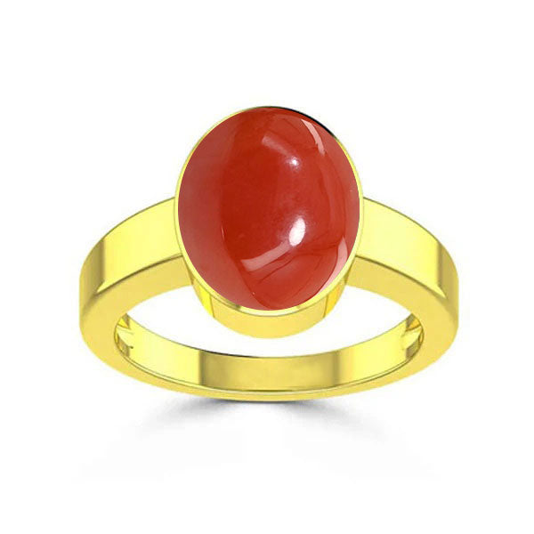 Coral (Special Quality) Gold Ring (R1)