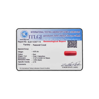Red Coral (Moonga) - 4.85 Carat