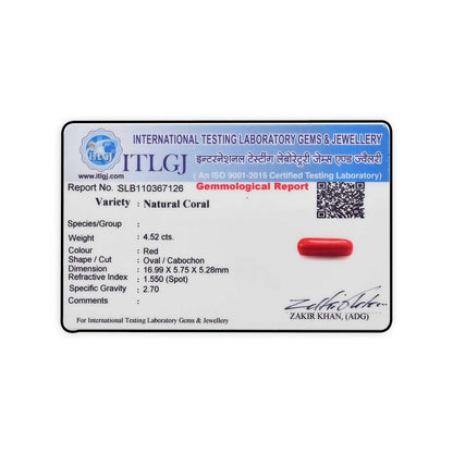 Red Coral (Moonga) - 4.52 Carat