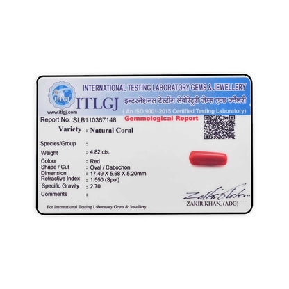 Red Coral (Moonga) - 4.82 Carat
