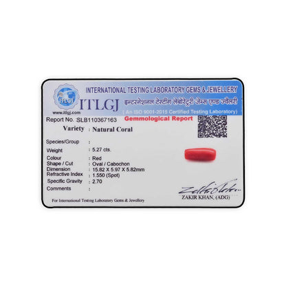 Red Coral (Moonga) - 5.27 Carat