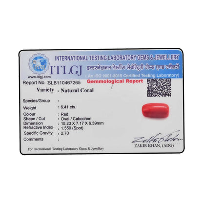 Red Coral (Moonga) - 6.41 Carat