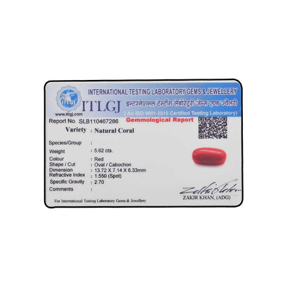 Red Coral (Moonga) - 5.62 Carat