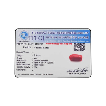 Red Coral (Moonga) - 5.18 Carat