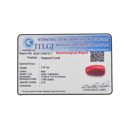 Red Coral (Moonga) - 7.97 Carat