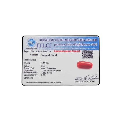 Red Coral (Moonga) - 7.14 Carat
