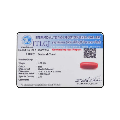 Red Coral (Moonga) - 4.48 Carat