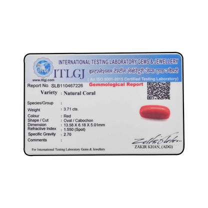 Red Coral (Moonga) - 3.71 Carat