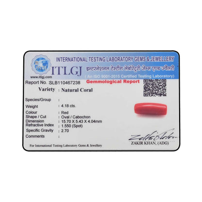 Red Coral (Moonga) - 4.18 Carat