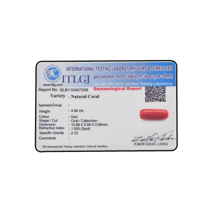 Red Coral (Moonga) - 4.46 Carat