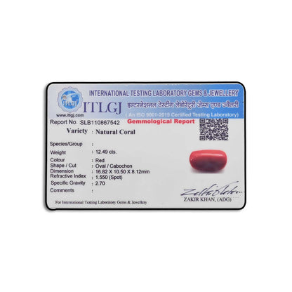 Red Coral (Moonga) - 12.49 Carat