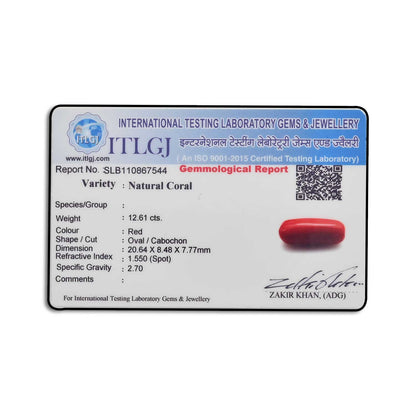 Red Coral (Moonga) - 12.61 Carat