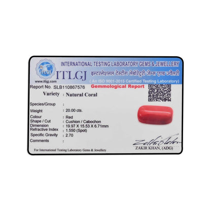 Red Coral (Moonga) - 20 Carat