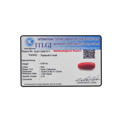 Red Coral (Moonga) - 8.58 Carat