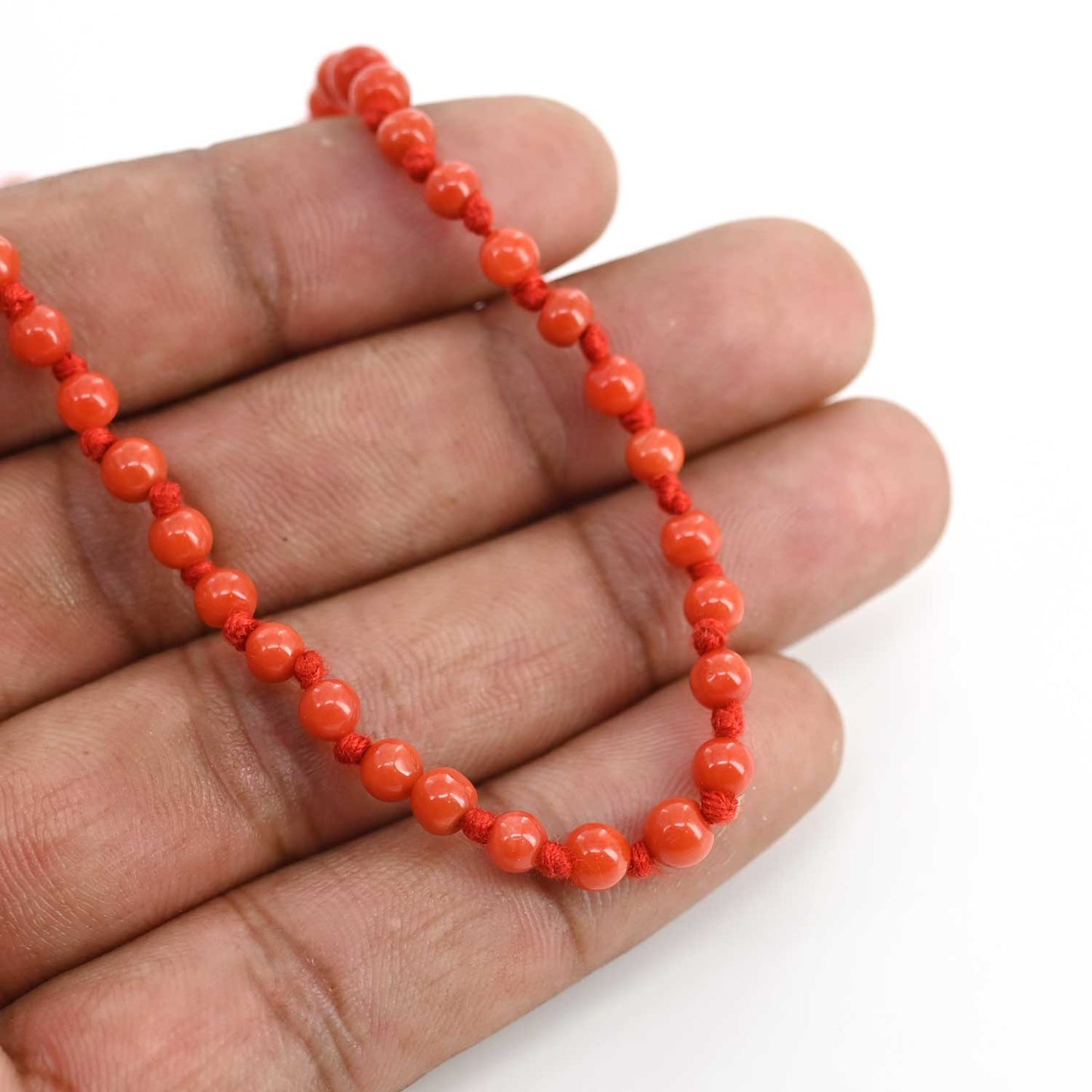 Red Coral Mala 4.48 M.M.