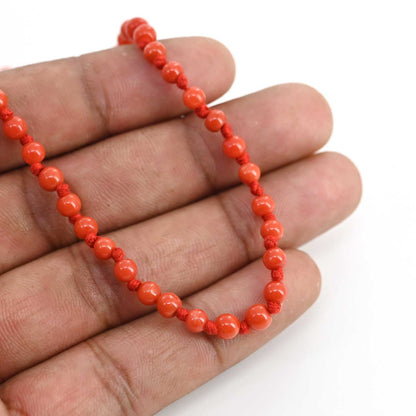 Red Coral Mala 4.48 M.M.