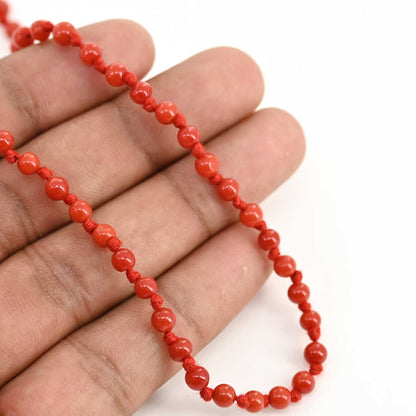 Red Coral Mala 4.27 M.M.