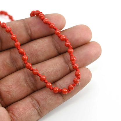 Red Coral Mala 3.96 M.M.