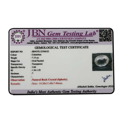 Rock Crystal (Spathik) 7.15 Carat