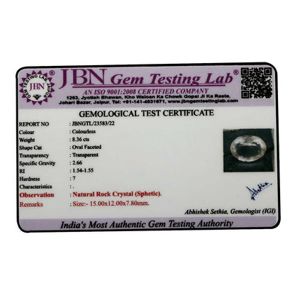 Rock Crystal (Spathik) 8.36 Carat