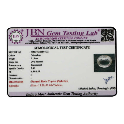 Rock Crystal (Spathik) 7.15 Carat