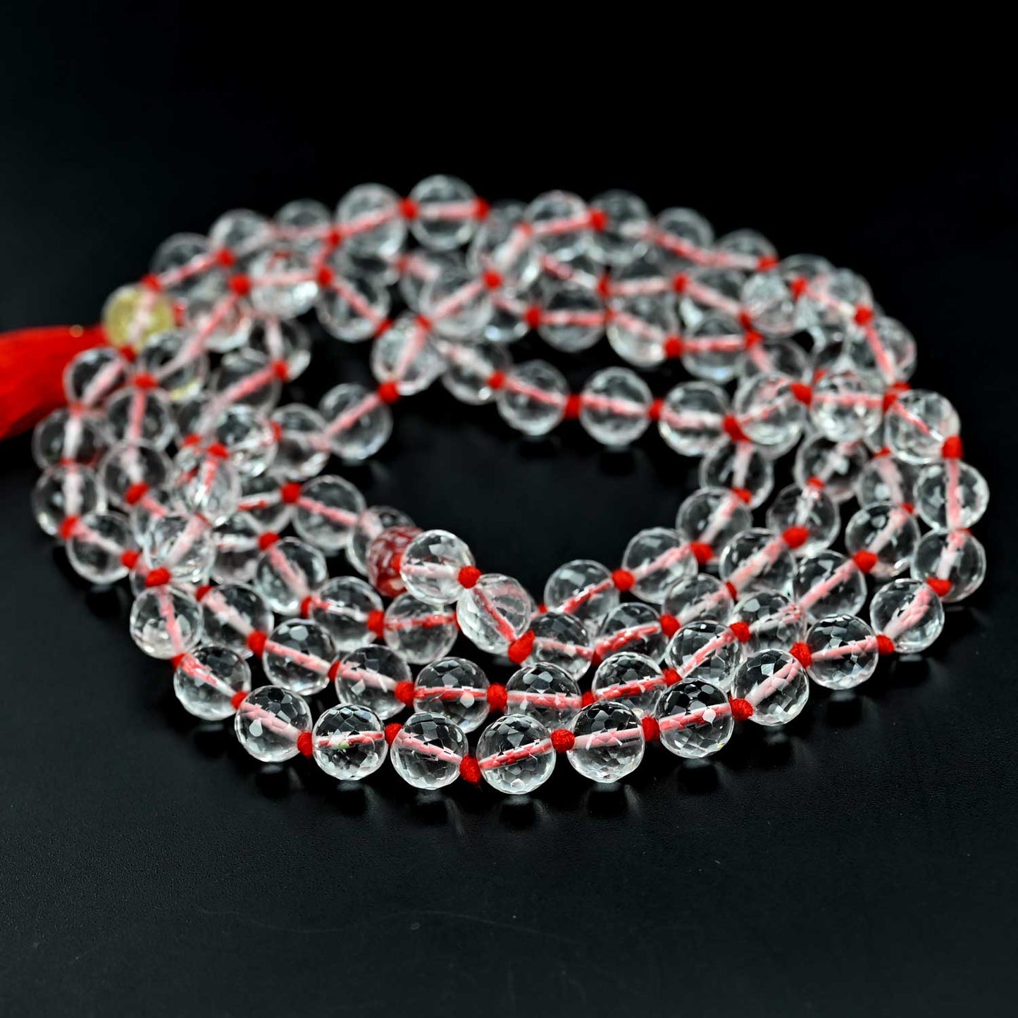 Crystal (Spathik) Mala Diamond Cut