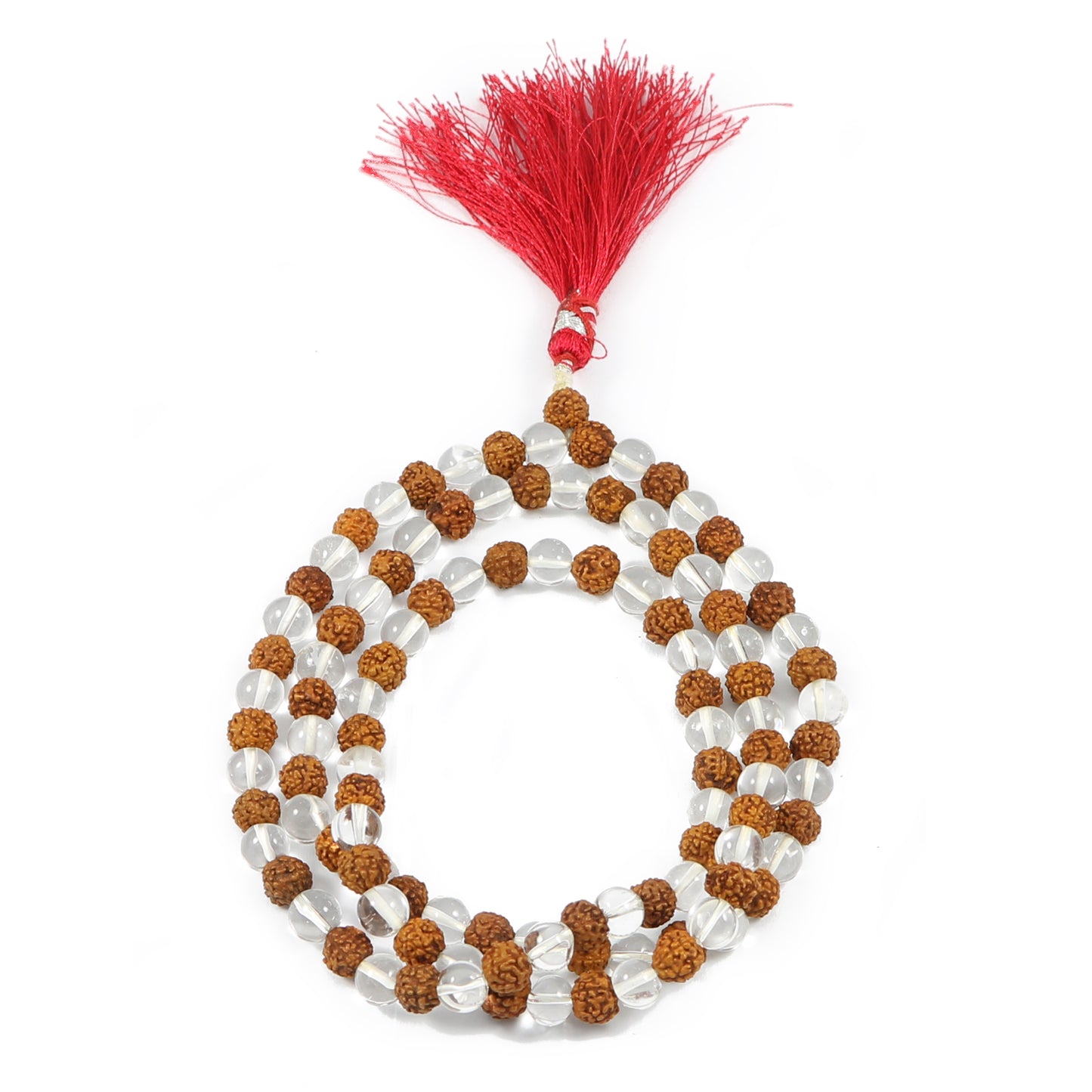 Crystal Rudraksha Mala GJSPC Certified 108+1 Beads