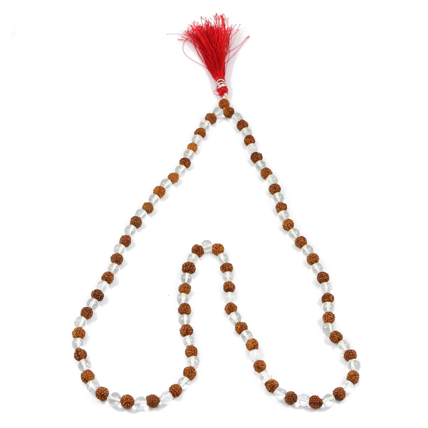Crystal Rudraksha Mala GJSPC Certified 108+1 Beads